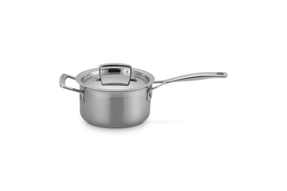 Kasserolle m/lokk og hjelpehåndtak 3-ply rustfritt stål
