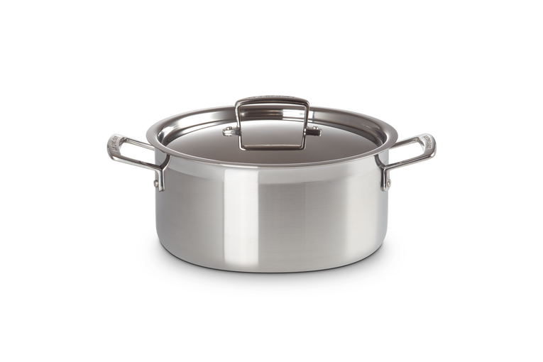 Gryte m/lokk 3-ply rustfritt stål
