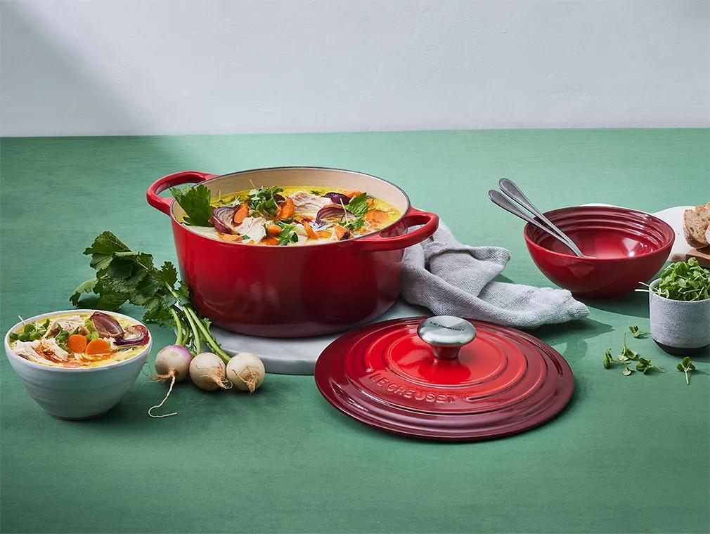 Landsens fersk kylling- og grønnsaksuppe, tilsatt fløte