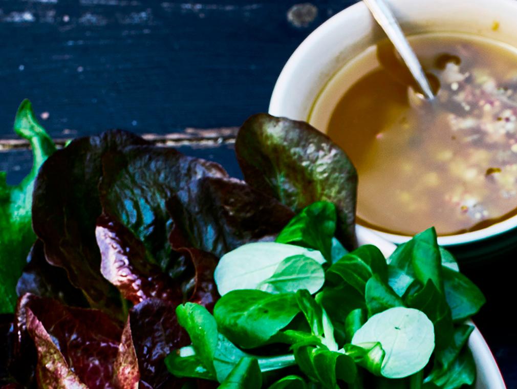 Grønn salat med vinaigrette