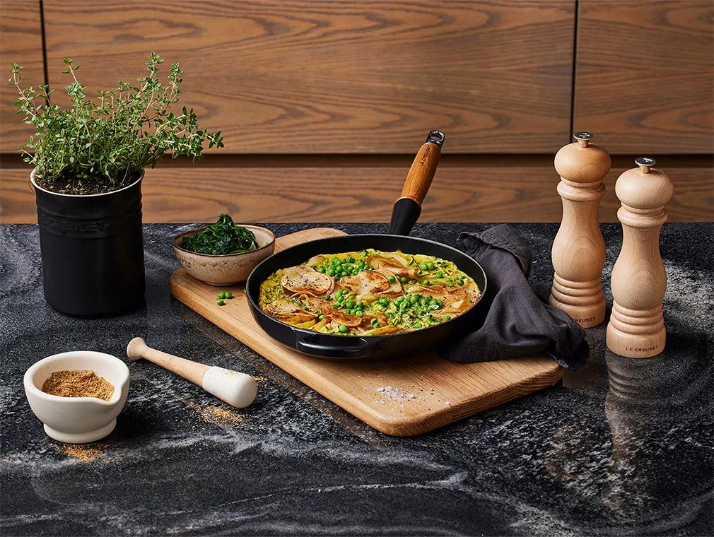 Potettortilla med erter