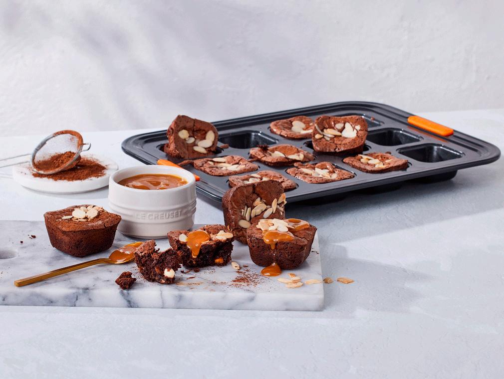 Glutenfrie sjokoladebrownies.