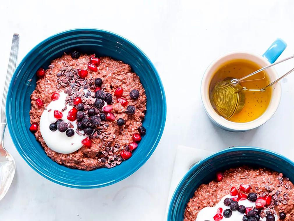 Overnight oats med kakao og appelsin