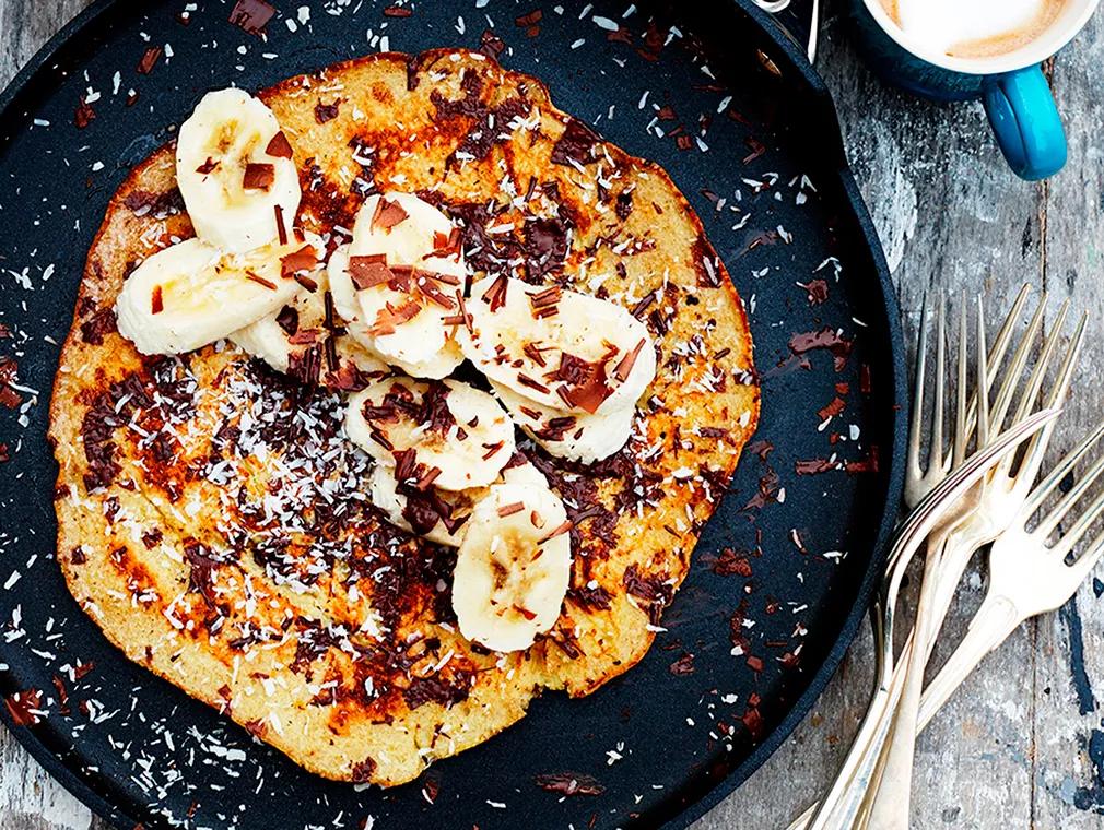 Bananpannekaker med kokos