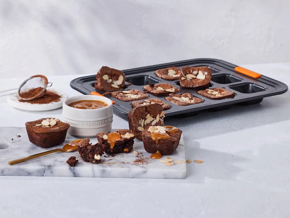 Glutenfrie sjokoladebrownies.
