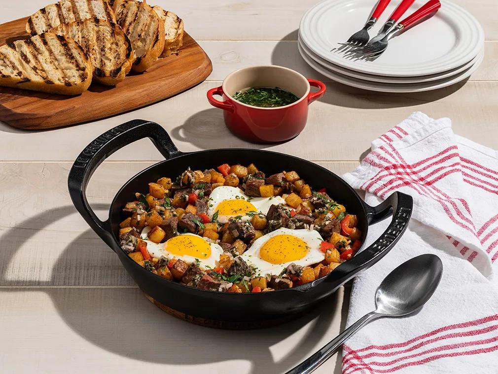 Frokost-Pytt i Panne med Biff, Potet og Egg