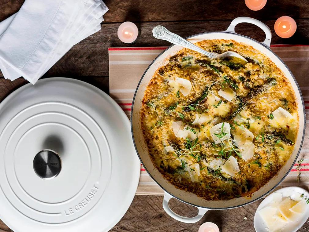 Gratinert asparges med mascarponeost