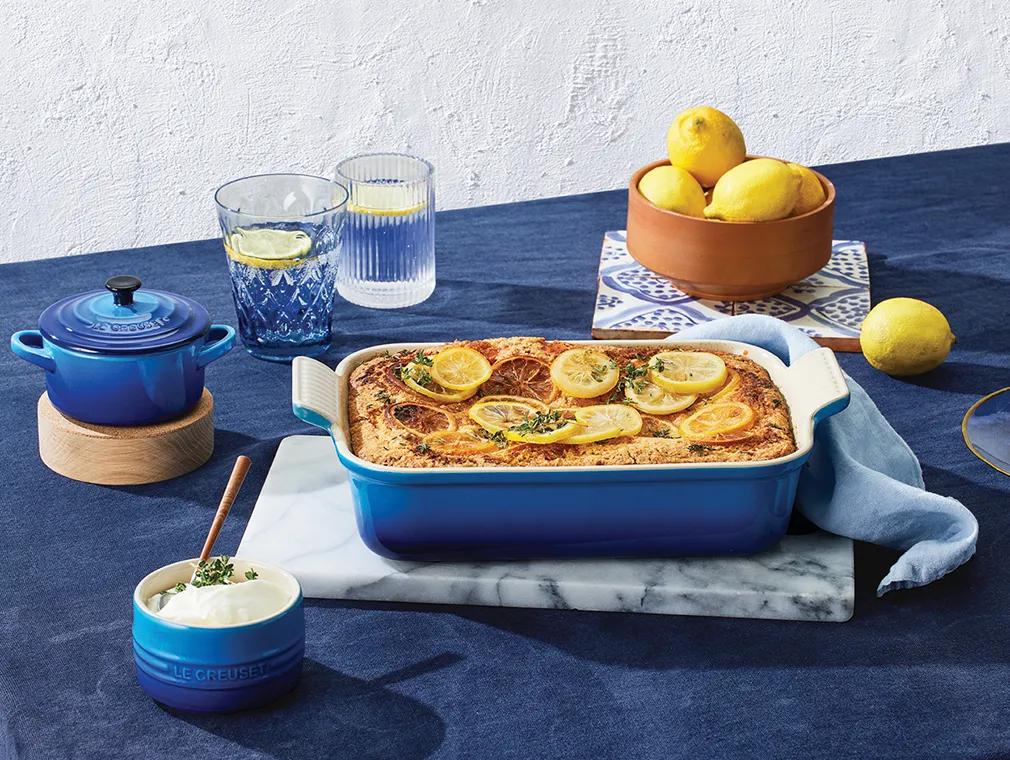 Kake med maismel og olivenolje, tilsatt sitron og timian