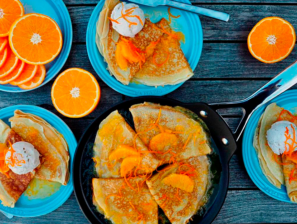 Crêpes Suzette (flamberte pannekaker)