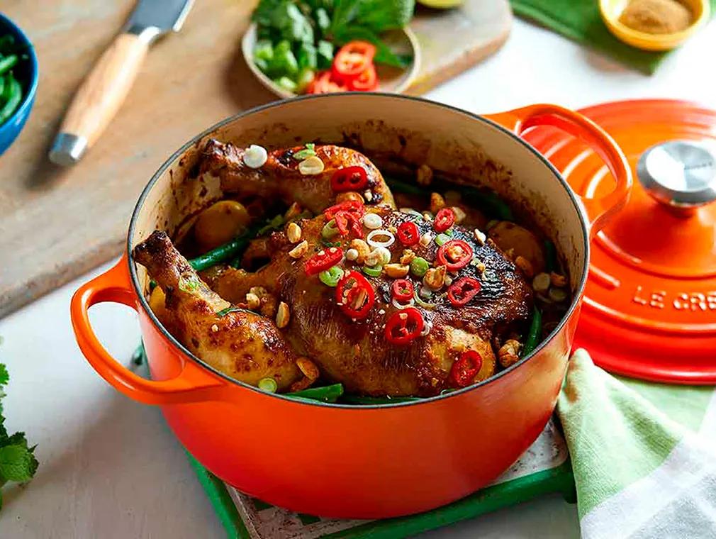 Grytestekt kylling med malaysisk marinade
