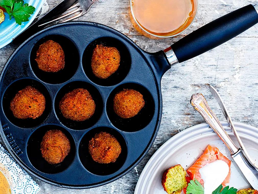 Falafeler med røykelaks